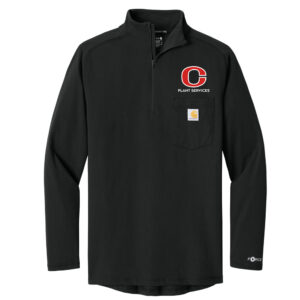 CCSD Plant Services Carhartt Force Men 1/4-Zip Long Sleeve T-Shirt-Black