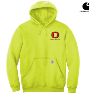 CCSD Plant Services Carhartt Adult Midweight Hooded Sweatshirt-Brite Lime