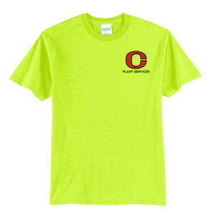CCSD Plant Services Unisex Short Sleeve Tee-Safety Green