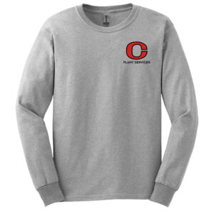CCSD Plant Services Unisex Cotton Long Sleeve Tee-Ash
