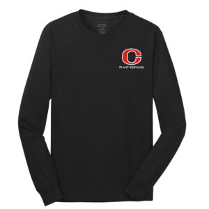 CCSD Plant Services Unisex Cotton Long Sleeve Tee-Black