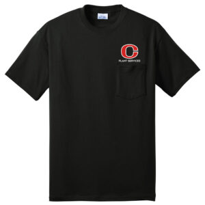 CCSD Plant Services Unisex Short Sleeve Tee With Pocket-Black