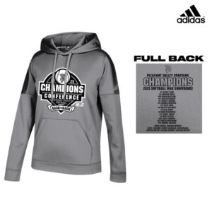 PV Softball Mac Champs Adidas Womens Team Issue Hooded Sweatshirt -Grey Melange  (XL ONLY) FITS SMALL