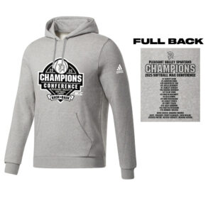 PV Softball Mac Champs Adidas Unisex Fleece Hooded Sweatshirt- MedGrey Heather