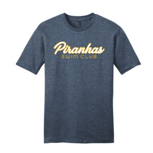 Piranhas Swim Unisex District Premium Short Sleeve Tee-Heathered Navy