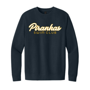 Piranhas Swim Unisex District Fleece Crew-New navy