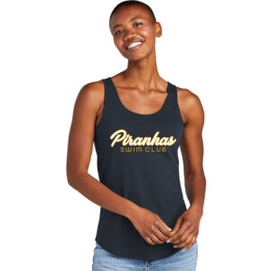 Piranhas Swim District Women’s Perfect Tri Relaxed Tank-New Navy