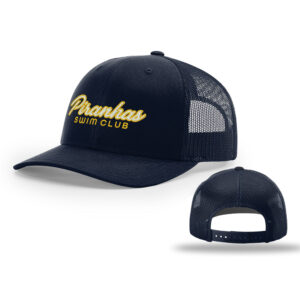 Piranhas Swim Richardson Pro Crown Mesh Back solid color Adjustable back cap-navy