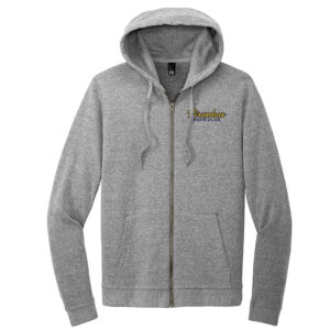 Piranhas Swim District Adult Perfect Tri Fleece Full-Zip Hoodie-Grey Frost