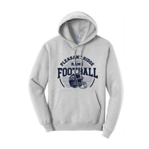Rams Football Unisex Fleece Hooded Sweatshirt-Ash