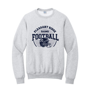Rams Football Unisex Core Fleece Crewneck Pocket Sweatshirt-Ash