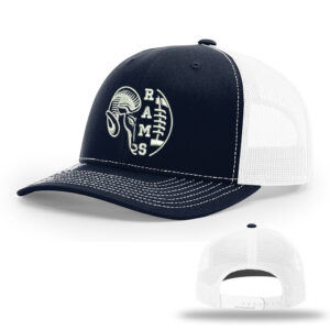 Rams Football Richardson Pro Crown Mesh Back Adjustable back cap Split-Navy/White