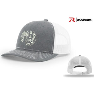 Rams Football Richardson Pro Crown Mesh Back Adjustable back cap Split-Heather Grey/White