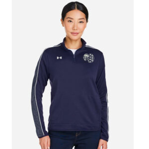 Rams Football Under Armour Women’s UA Command Warm Up 1/4 Zip- Navy/White