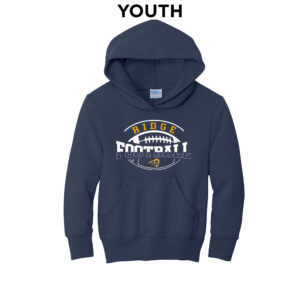 Rams Football Youth Fleece Hooded Sweatshirt-Navy