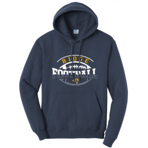 Rams Football Unisex Fleece Hooded Sweatshirt-Navy