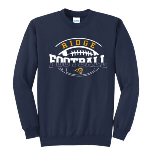 Rams Football Unisex Fleece Crewneck Sweatshirt-Navy