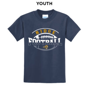 Rams Football Youth Short Sleeve Tee-Navy