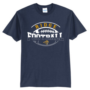 Rams Football Unisex Short Sleeve Tee-Navy