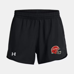 Sidney Cowboys Football Women’s UA Fly-By Unlined 3″ Shorts-Black