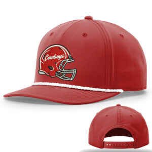 Sidney Cowboys Football Richardson FIVE PANEL Classic Rope Cap-Red/White