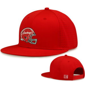 Sidney Cowboys Football The Game Perforated GameChanger Snapback Cap-Red