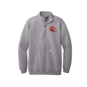 Sidney Cowboys Football Carhartt Men Midweight 1/4-Zip Mock Neck Sweatshirt-Heather Grey