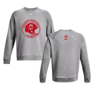 Sidney Cowboys Football Under Armour UA Rival Fleece Crewneck Sweatshirt Adult-Castlerock