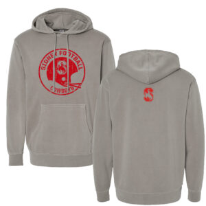 Sidney Cowboys Football Unisex Midweight Pigment-Dyed Hooded Sweatshirt -Cement