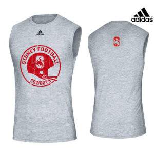 Sidney Cowboys Football Adidas Creator Sleeveless Tee-Grey Heather
