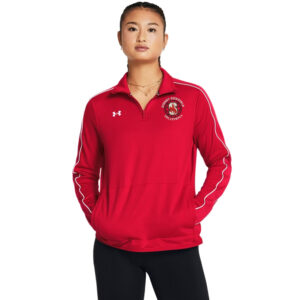 Sidney Volleyball Under Armour Women Command Warm Up 1/4 Zip-Red /White