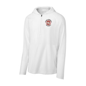 Sidney Volleyball Sport-Tek Adult Repeat 1/2-Zip Long Sleeve Hooded Jacket-White