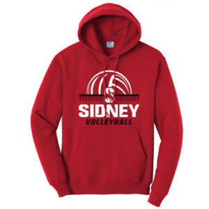 Sidney Volleyball Unisex Fleece Hooded Sweatshirt-Red