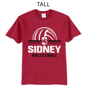 Sidney Volleyball Tall Cotton Short Sleeve Tee-Red