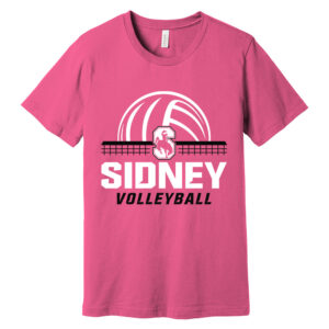 Sidney Volleyball Bella and Canvas Unisex Short Sleeve Tee-Charity Pink