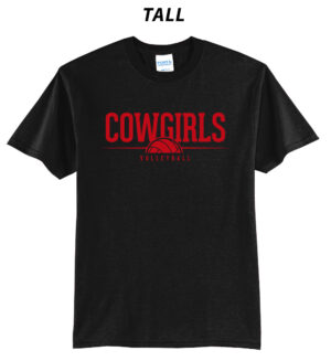 Sidney Volleyball Tall Cotton Short Sleeve Tee-Black