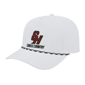 SH Cross Country Athletic Rope Cap-White/White/Black