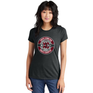 SH Cross Country Rah Rah District Made LADIES Perfect Tri Crew Tee-Black Frost