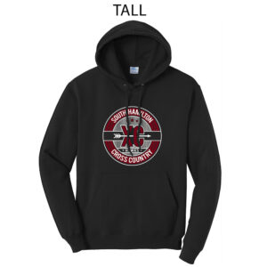 SH Cross Country Unisex TALL Classic Core weight Cozy Pullover Hooded Sweatshirt-Black