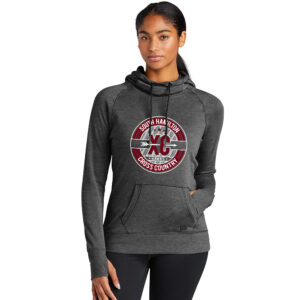 SH Cross Country New Era Ladies Tri-Blend Fleece Pullover Hoodie-Black Heather