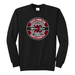 SH Cross Country Unisex Core Fleece Crewneck Sweatshirt-Black