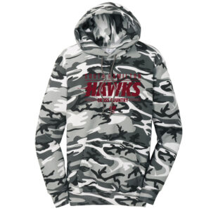 SH Cross Country Unisex  Core Fleece Camo Pullover Hooded Sweatshirt-Winter Camo
