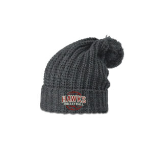 SH Volleyball Richardson Chunk Pom Beanie w/Cuff-Heather Charcoal