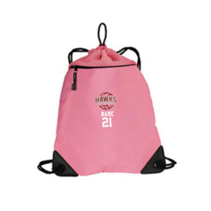 SH Volleyball Port Authority Cinch Pack With Mesh Trim-Bright pink