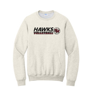 SH Volleyball Unisex Core Fleece Crewneck Pocket Sweatshirt-Oatmeal Heather