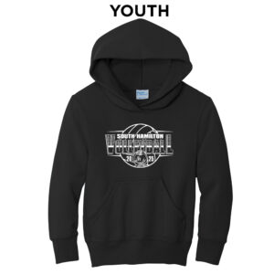 SH Volleyball Youth Fleece Hooded Sweatshirt-Black
