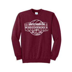 SH Volleyball Unisex Fleece Crewneck Sweatshirt-Cardinal