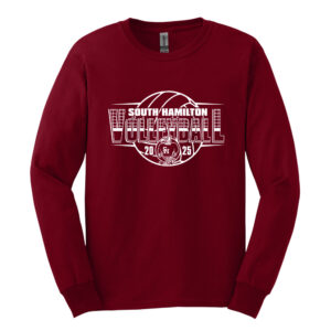 SH Volleyball Unisex Cotton Long Sleeve Tee-Cardinal