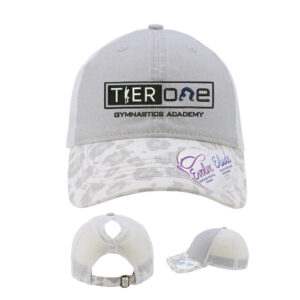 Tier One Infinity Her Women’s Printed Visor with Mesh Back Cap-Grey Snow Leopard