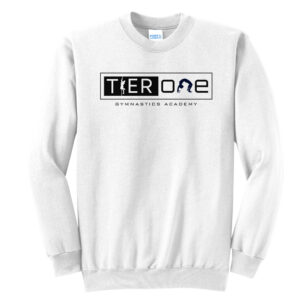 Tier One Unisex Fleece Crewneck Sweatshirt-White